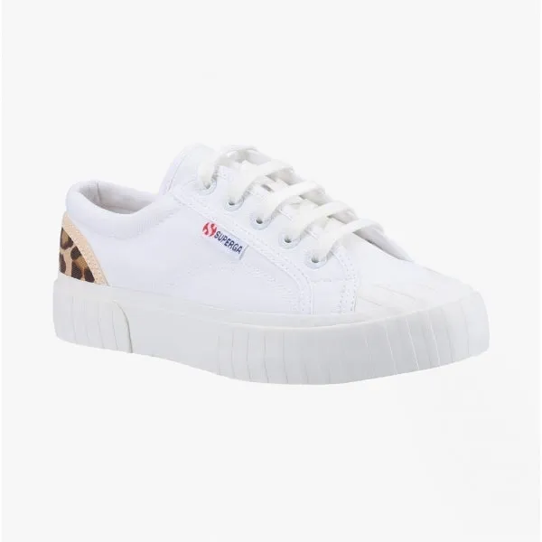 2630 STRIPE PAD Womens Trainers White/Leopard