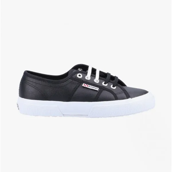 2750 TUMBLED Mens Leather Trainers Black/White