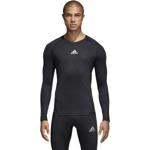 adidas Men's Black Alphaskin Long Sleeve Tee