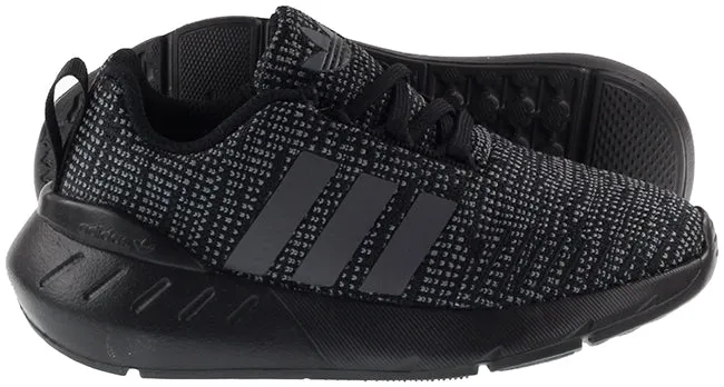 Adidas Originals Kids Trainers Swift Run 22 Black Grey Cloud White