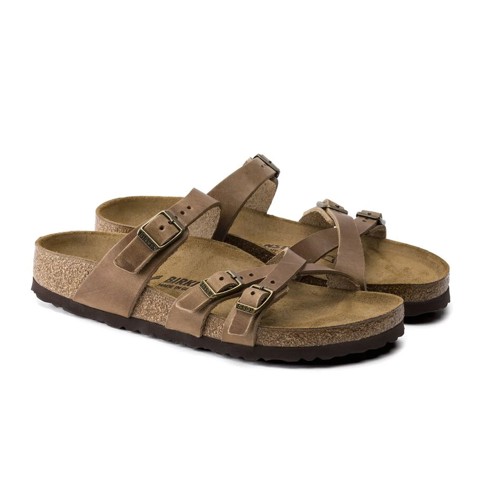 Birkenstock Franca Narrow Slide Sandal (Women) - Tobacco Oiled Leather