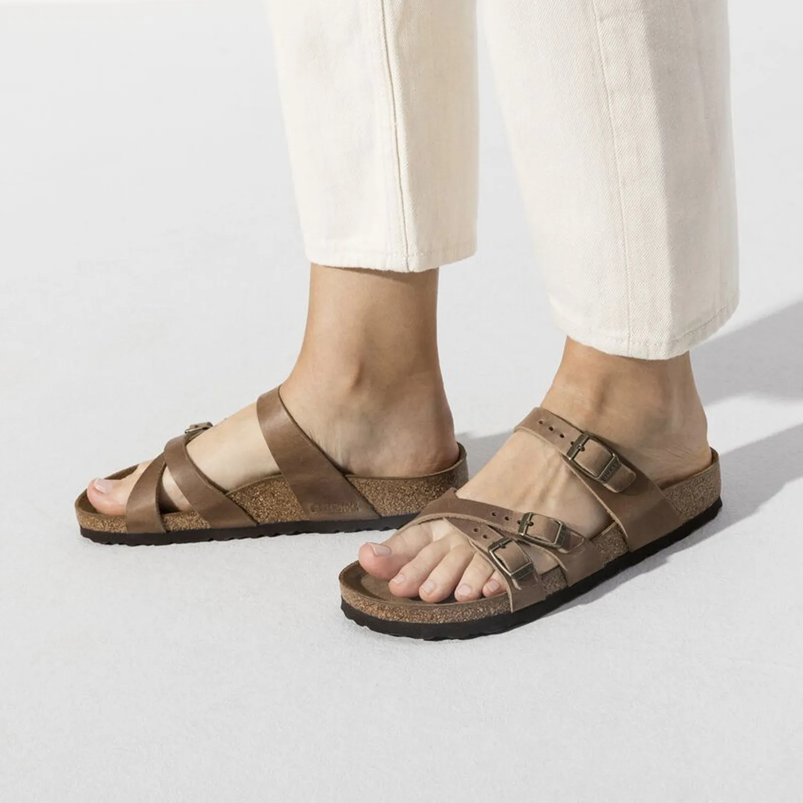 Birkenstock Franca Narrow Slide Sandal (Women) - Tobacco Oiled Leather