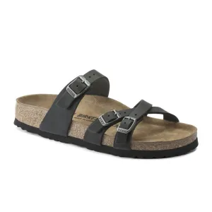 Birkenstock Franca Slide Sandal (Women) - Black Oiled Leather