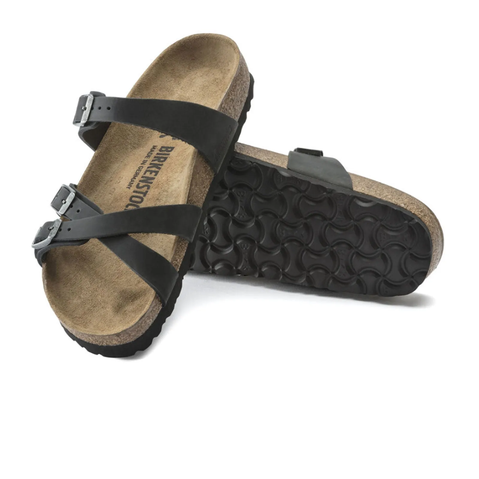 Birkenstock Franca Slide Sandal (Women) - Black Oiled Leather