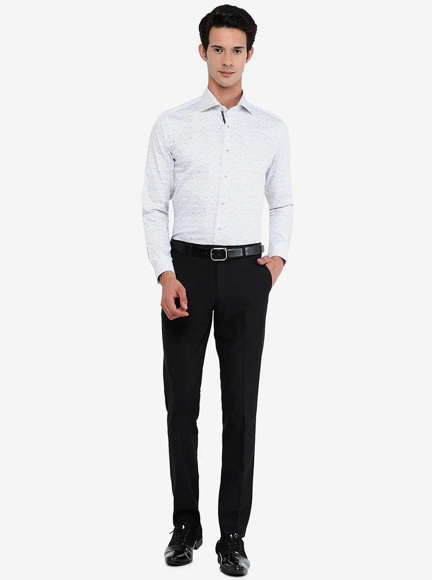 Black Solid Super Slim Fit Formal Trouser | JB Studio