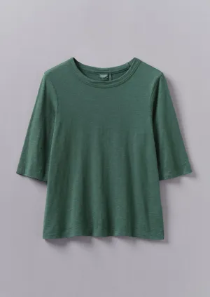 Cleo Garment Dyed Organic Cotton Tee | Marble Green