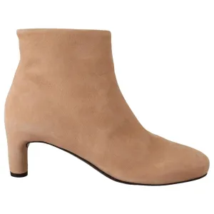 DEL CARLO Elegant Beige Leather Boots