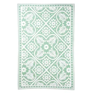 Garden Carpet - Green & White Tiles