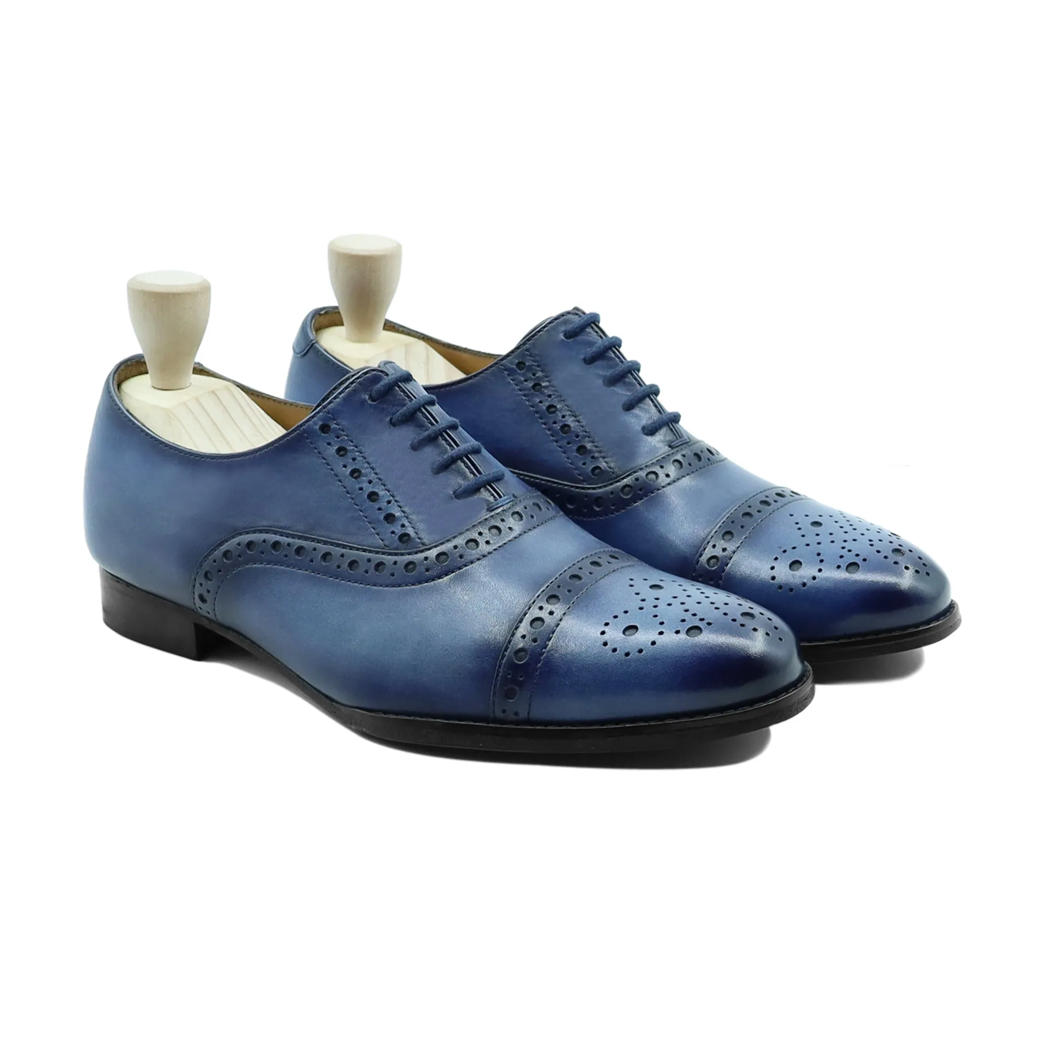 Garland - Men's Greyish Blue Calf Leather Oxford Shoe