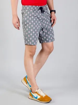 Goblin Blue Printed Regular Fit Shorts | JadeBlue