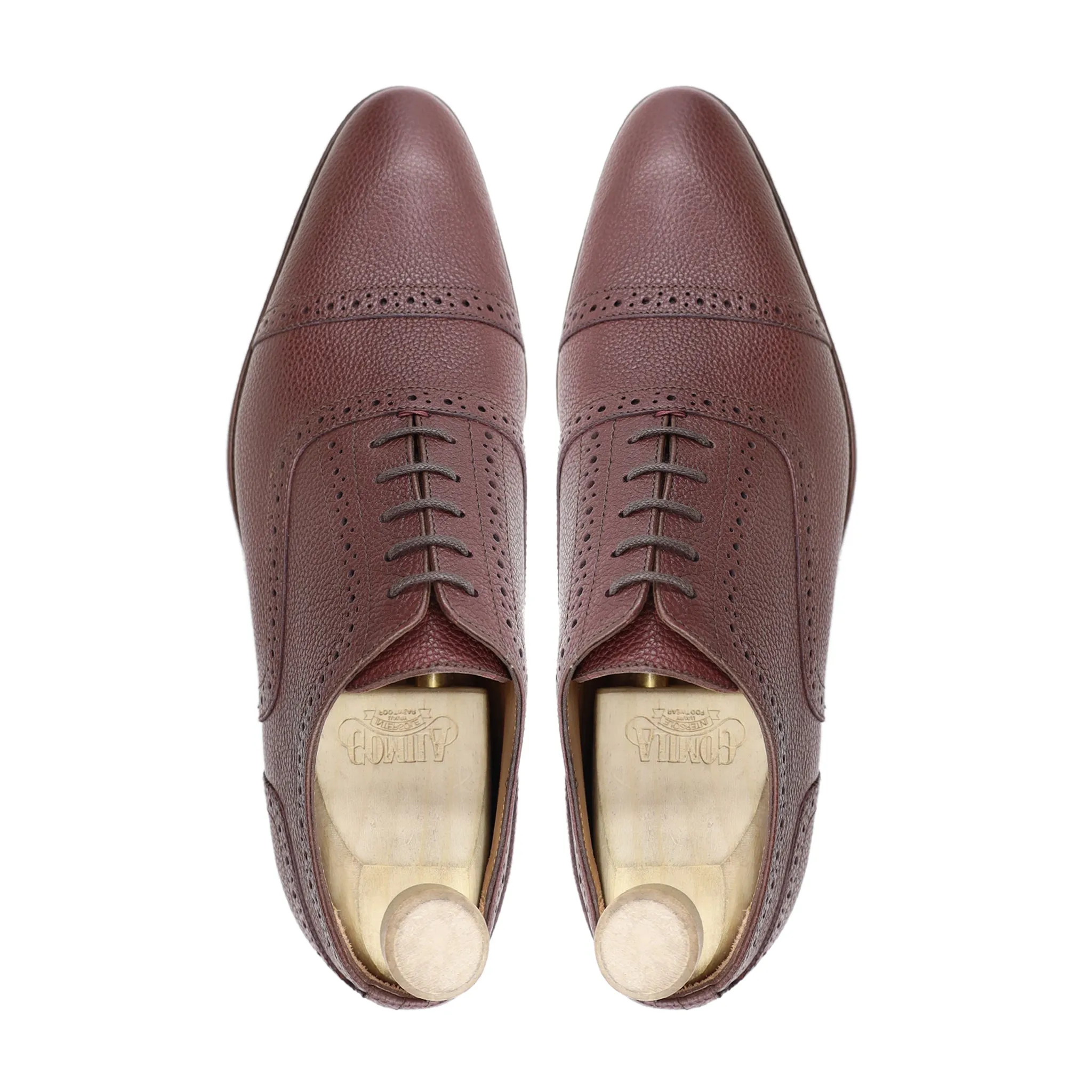 Ieper - Men's Oxblood Pebble Grain Leather Oxford Shoe