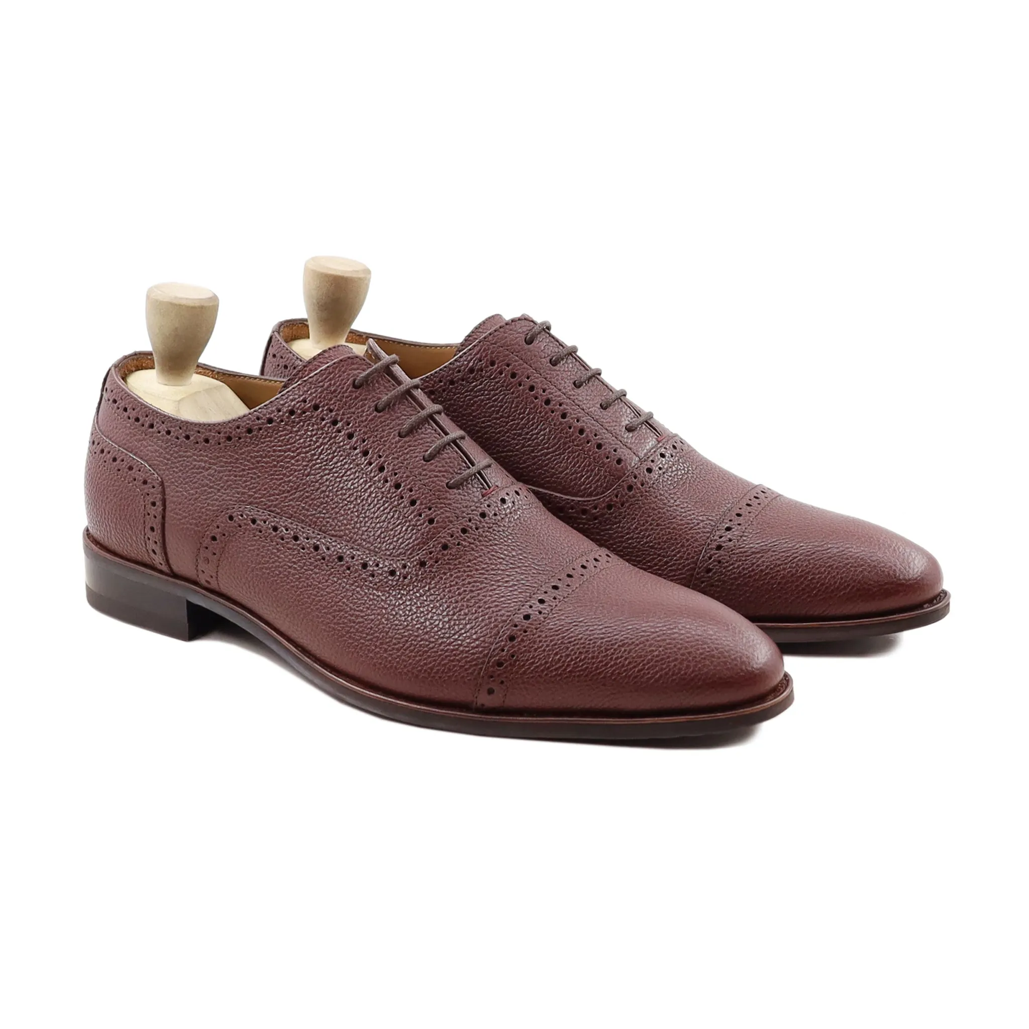 Ieper - Men's Oxblood Pebble Grain Leather Oxford Shoe