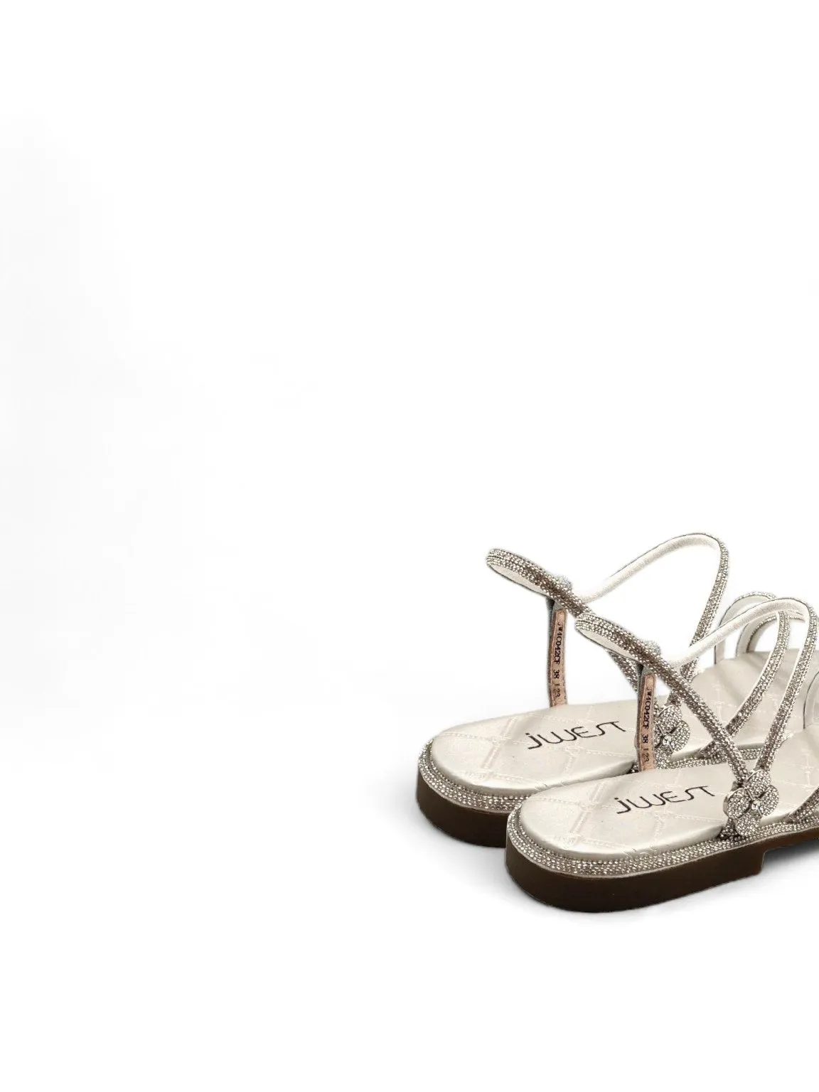 Jasmine Elegantly Bejeweled Crystal Strap Sandal for Women