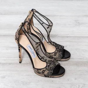 Jimmy Choo Lace T Bar Heels