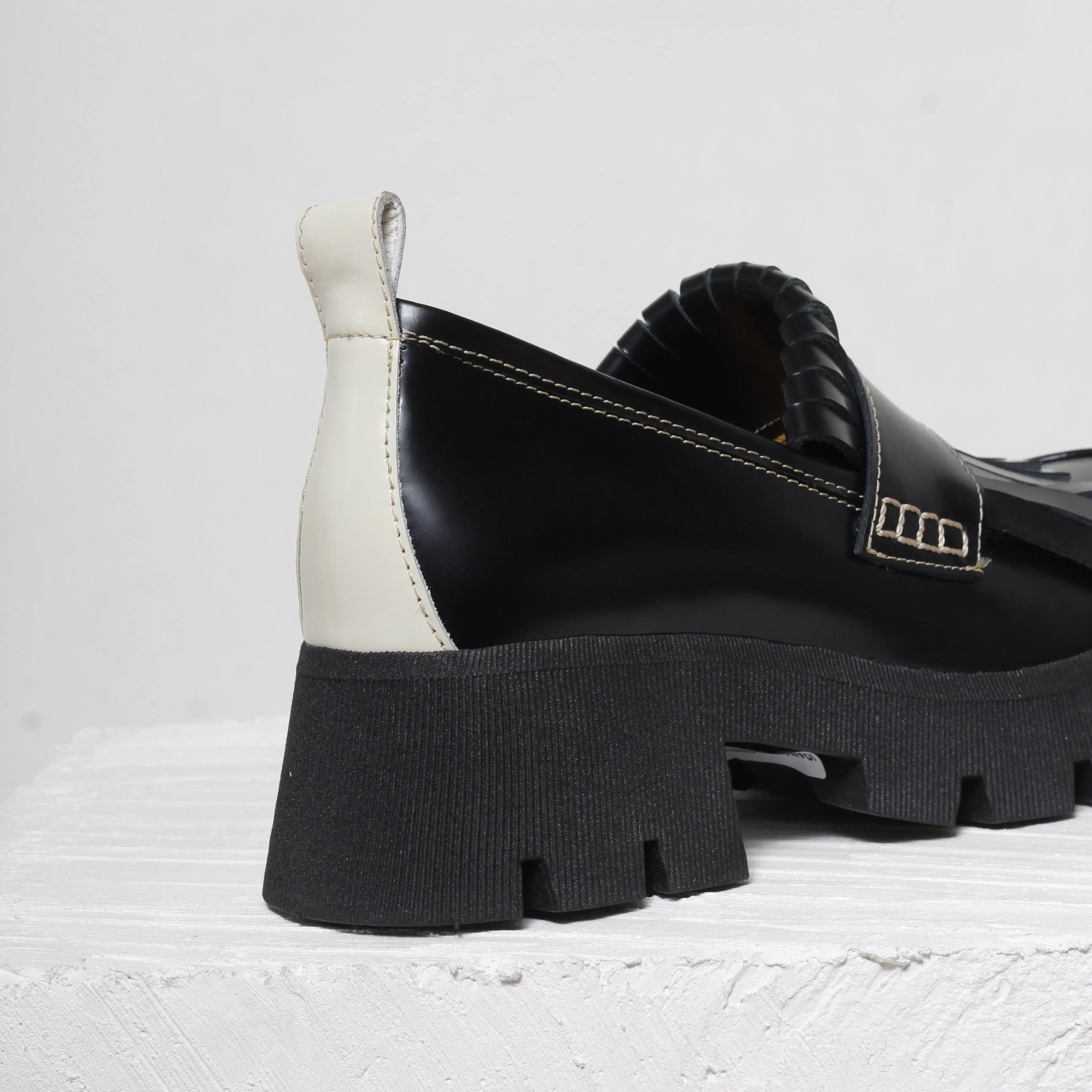 Joanna Black Chunky Loafer