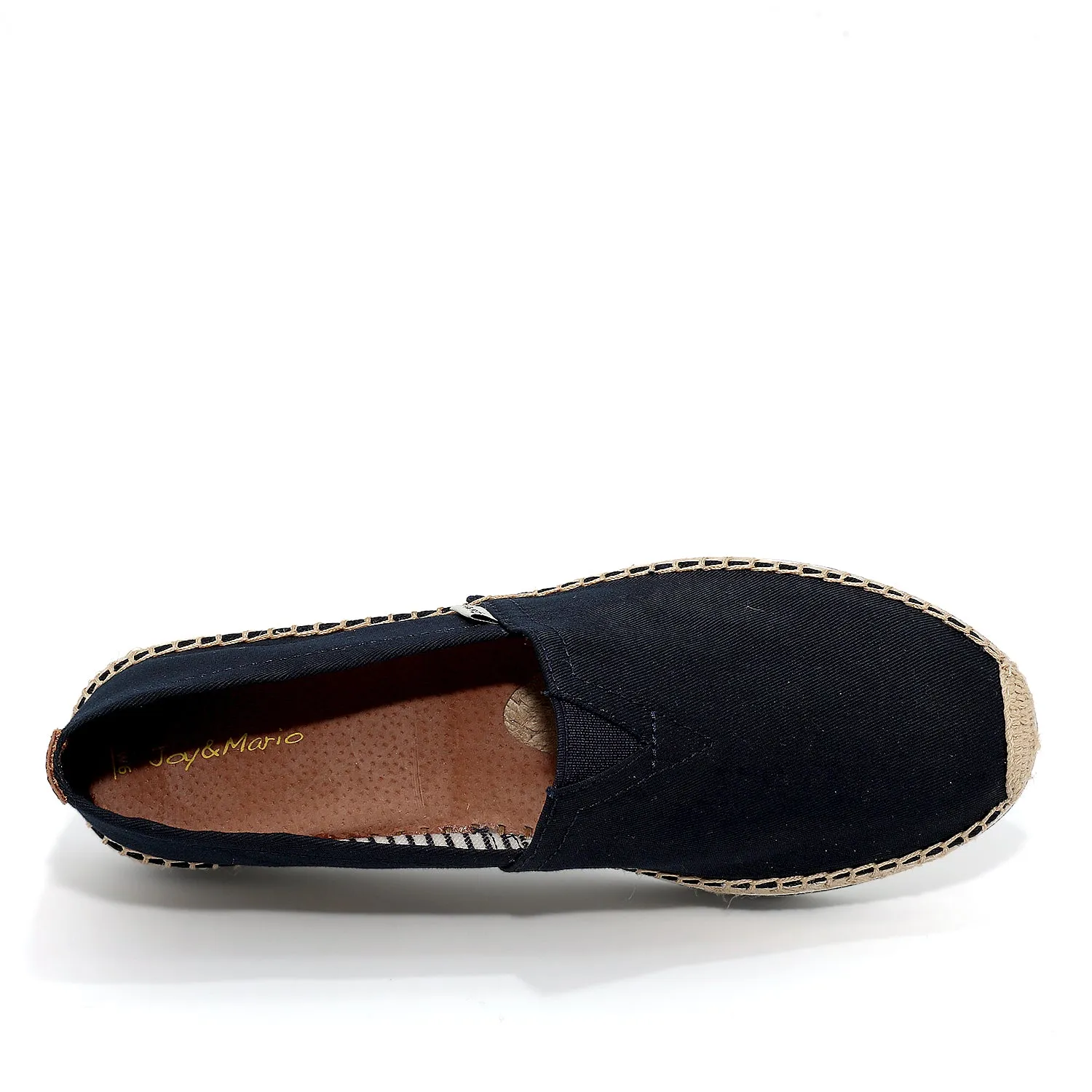 JOY&MARIO HandmadeWomen’s Slip-On Espadrille Fabric Loafers Platform in Navy-A51396W