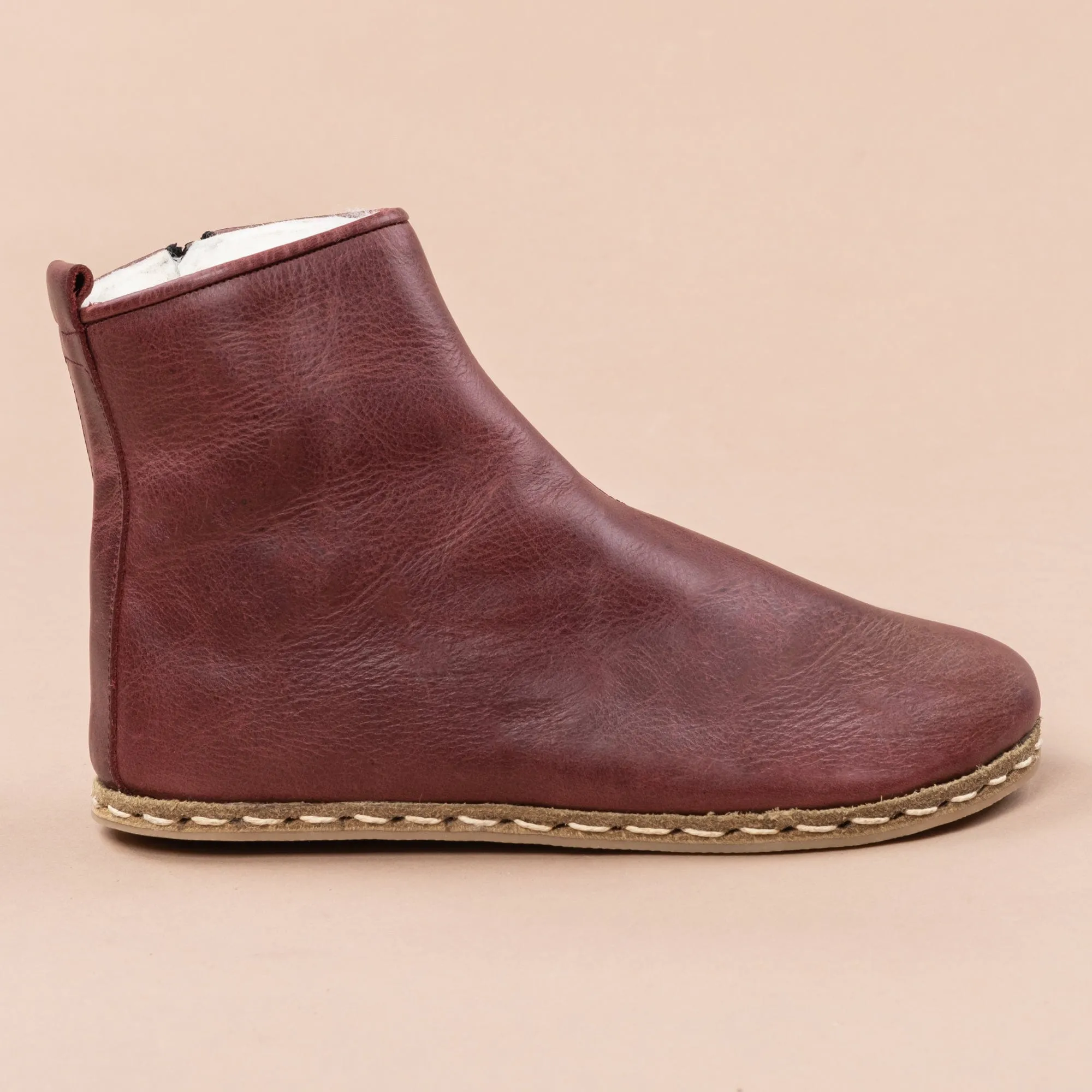 Men's Scarlet Barefoot Boots with Fur