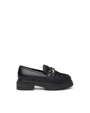 NeroGiardini Black Leather Loafers