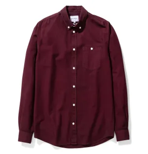 Norse Projects Anton Oxford Shirt – Mulberry Red