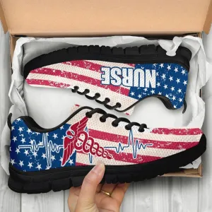 Nurse Sneaker, Nurse Us Flag_Nguyen Sneakers, Best Shoes For Nurses