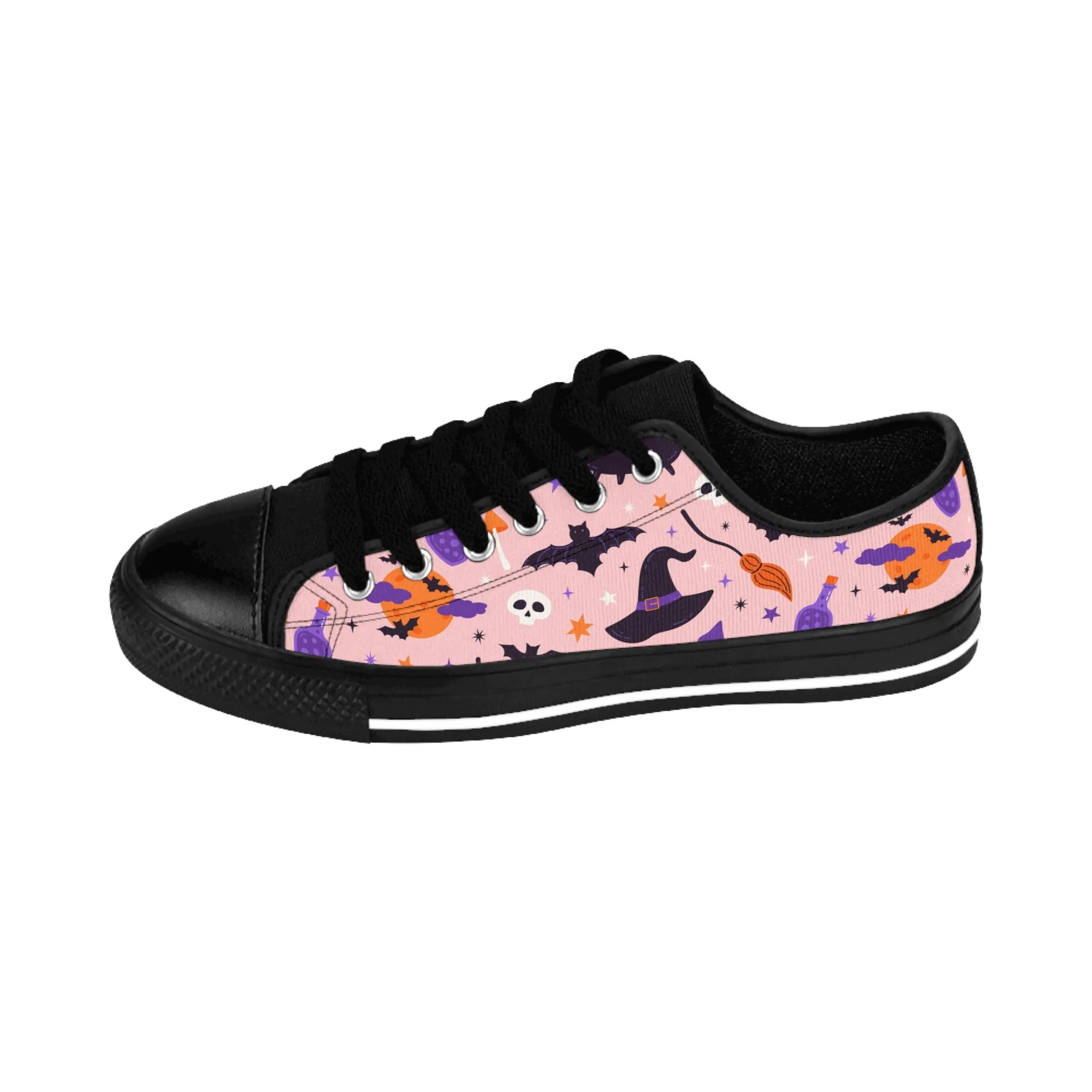 Pink Witch Pattern Women's Sneakers