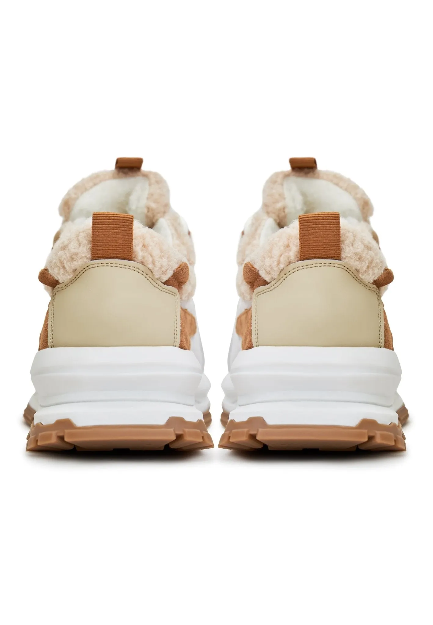 Platform Warm Sneakers - Beige