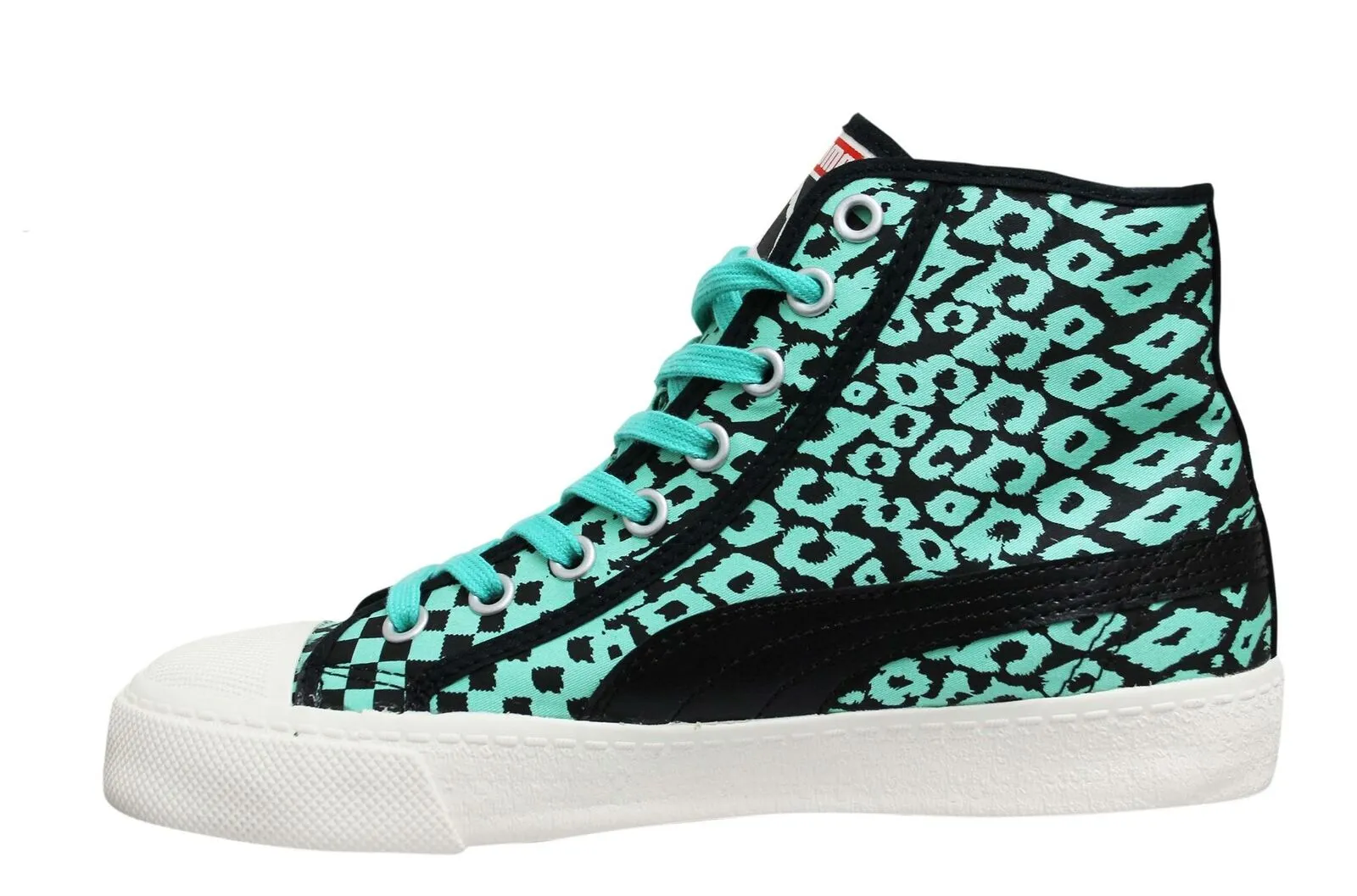 Puma Ibiza Mid Animal Leopard Print Green Lace Up Unisex Trainers 356252 02