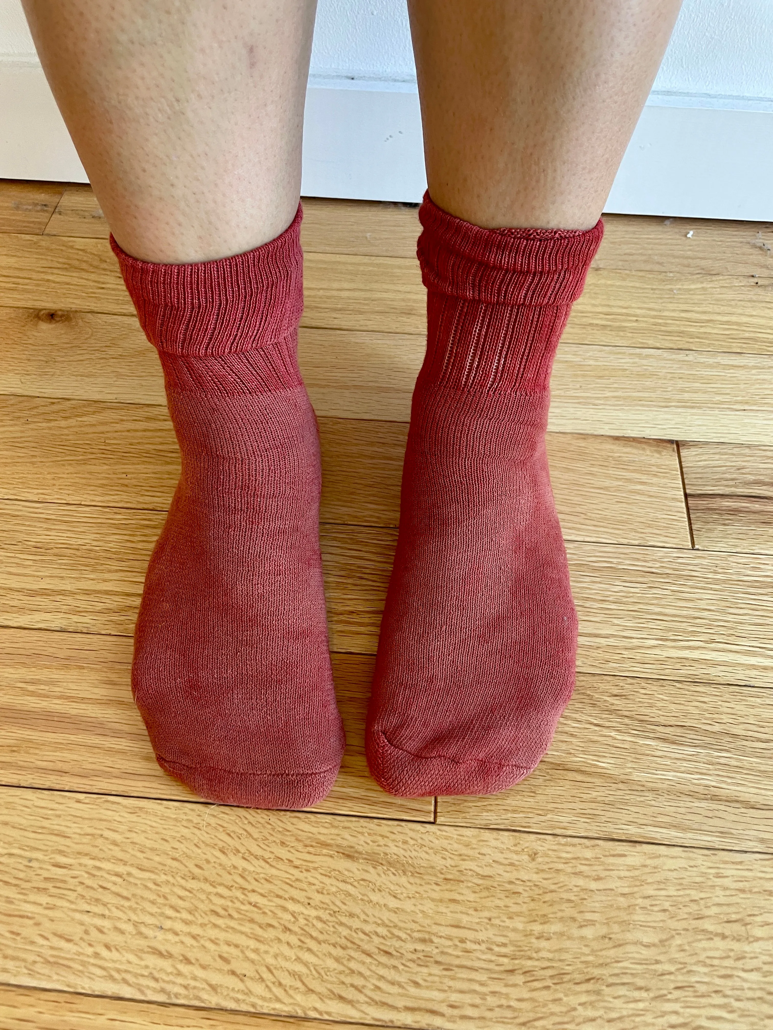 Red Organic Cotton Plant Dyed Socks