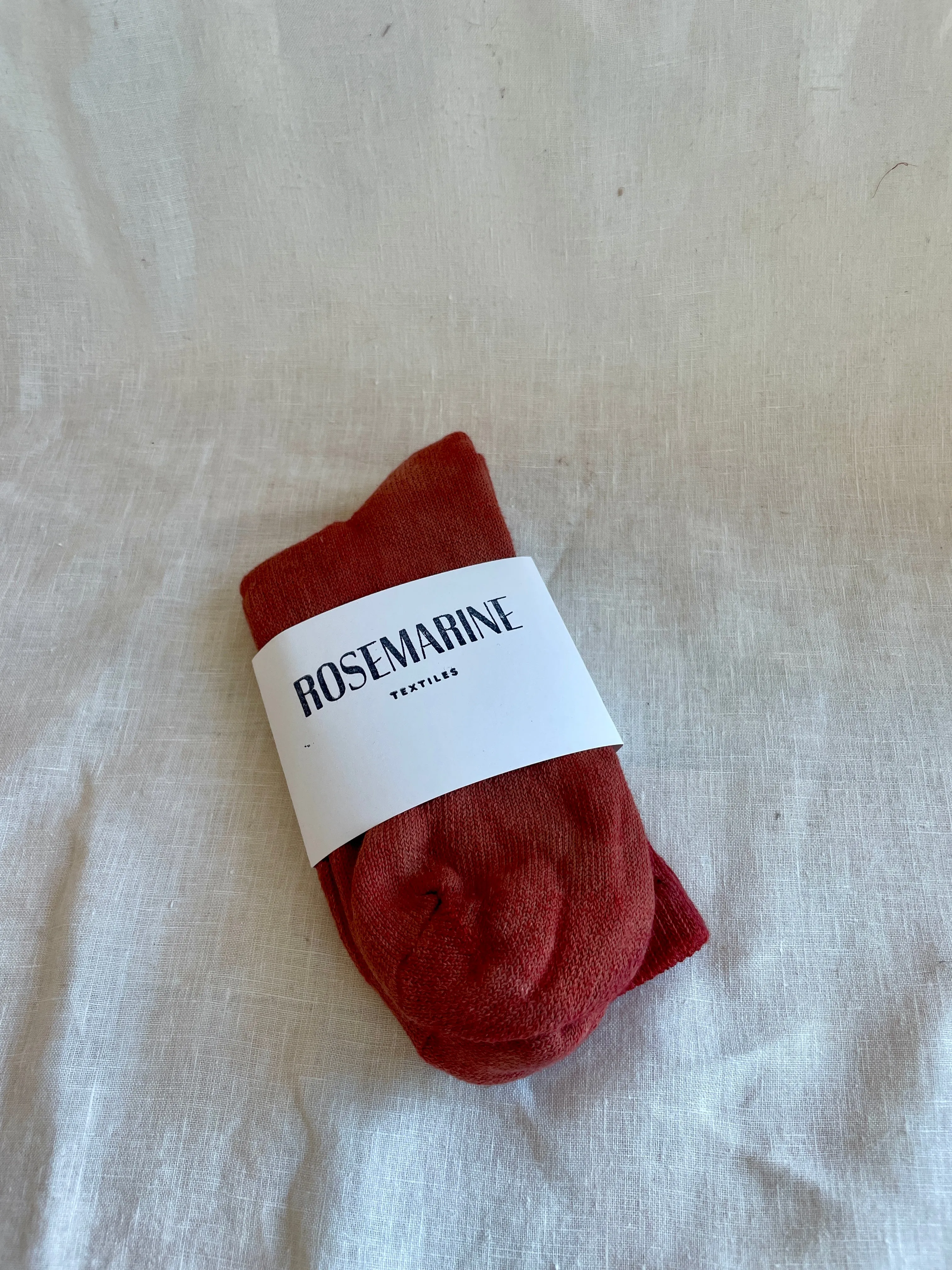 Red Organic Cotton Plant Dyed Socks