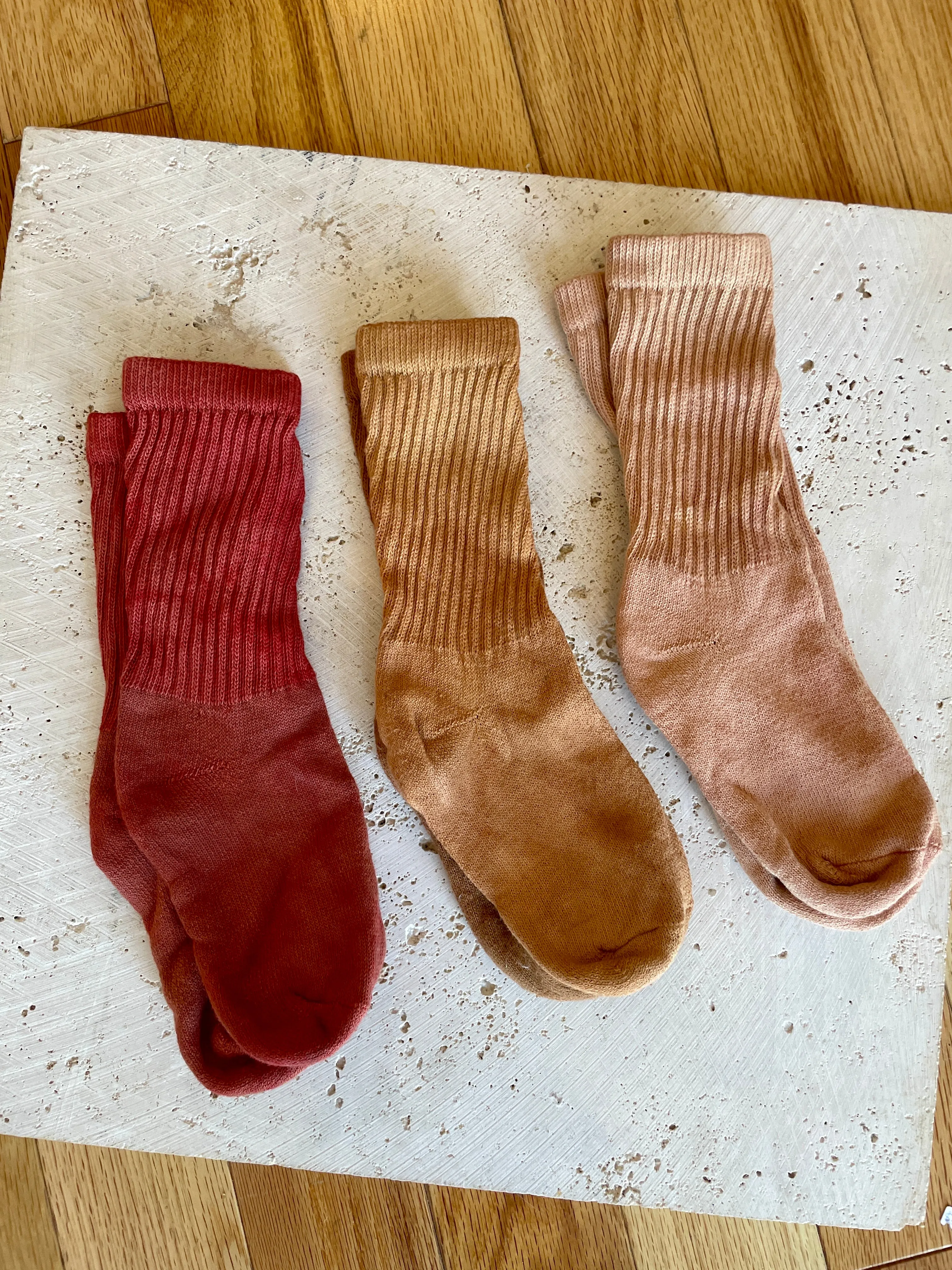 Red Organic Cotton Plant Dyed Socks