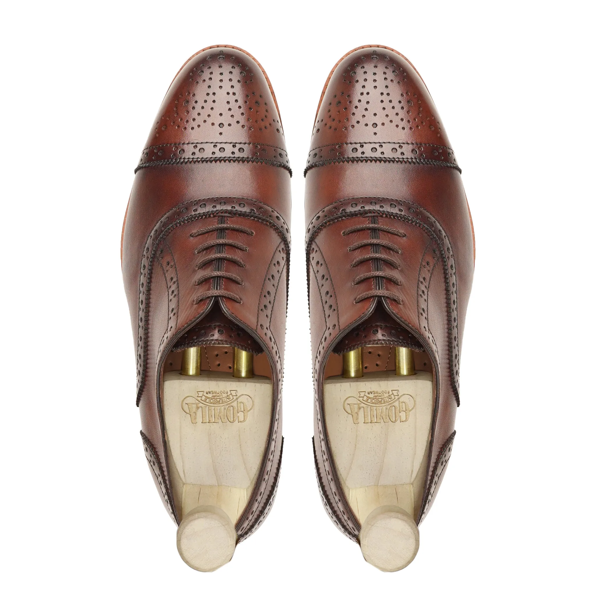 Ryoto - Men's Brown Calf Leather Oxford Shoe