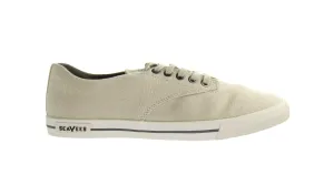 Seavees Hermosa Plimsoll Standard Natural Vintage Beige Mens Plimsolls