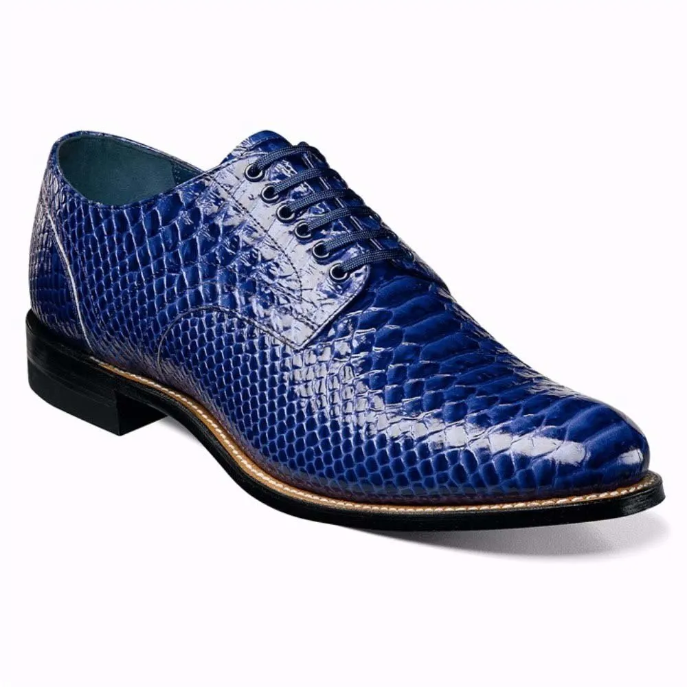 Stacy Adams Madison Blue Anaconda Print Oxford