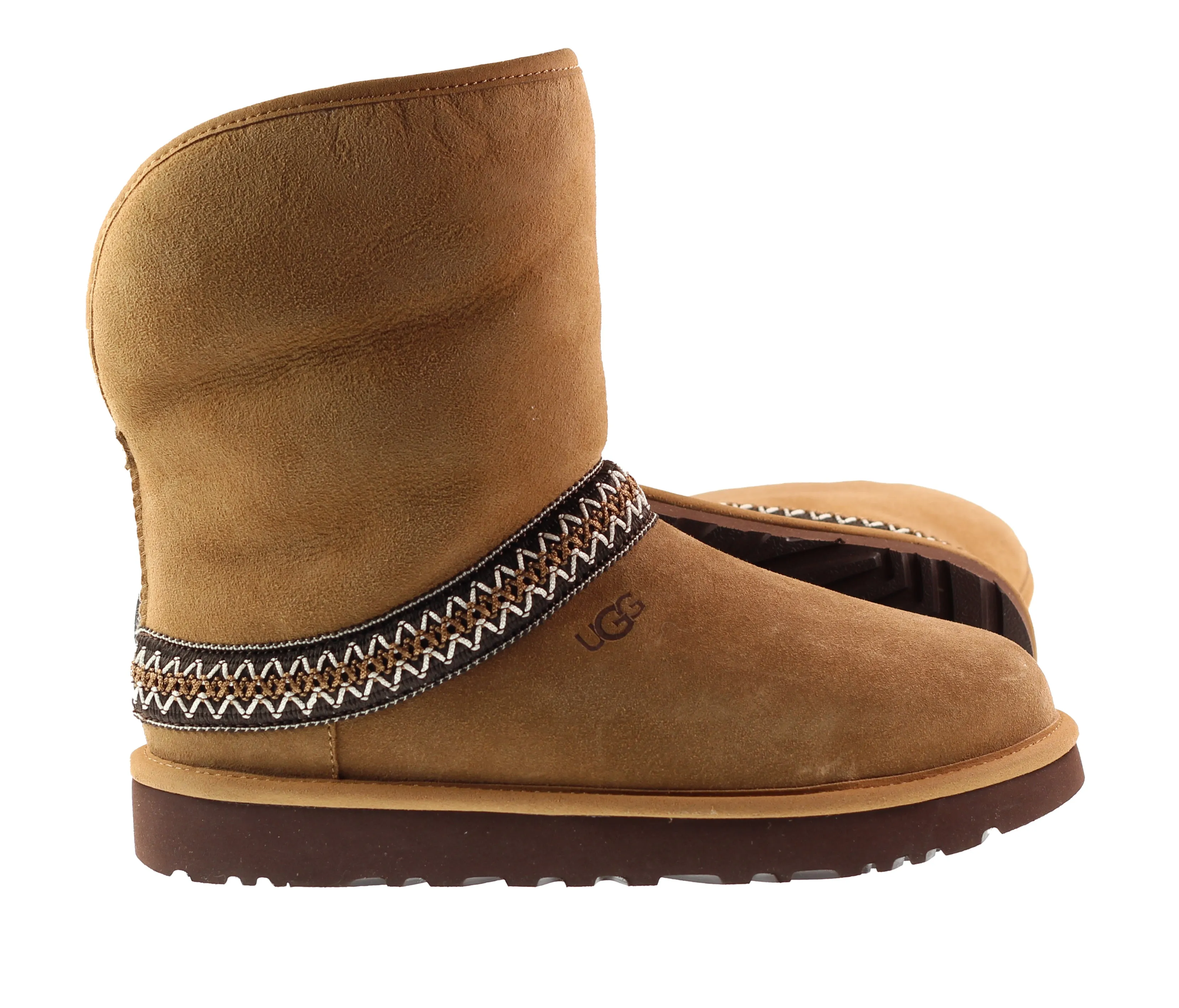 Ugg Boots Womens Classic Short Crescent Boot Chestnut