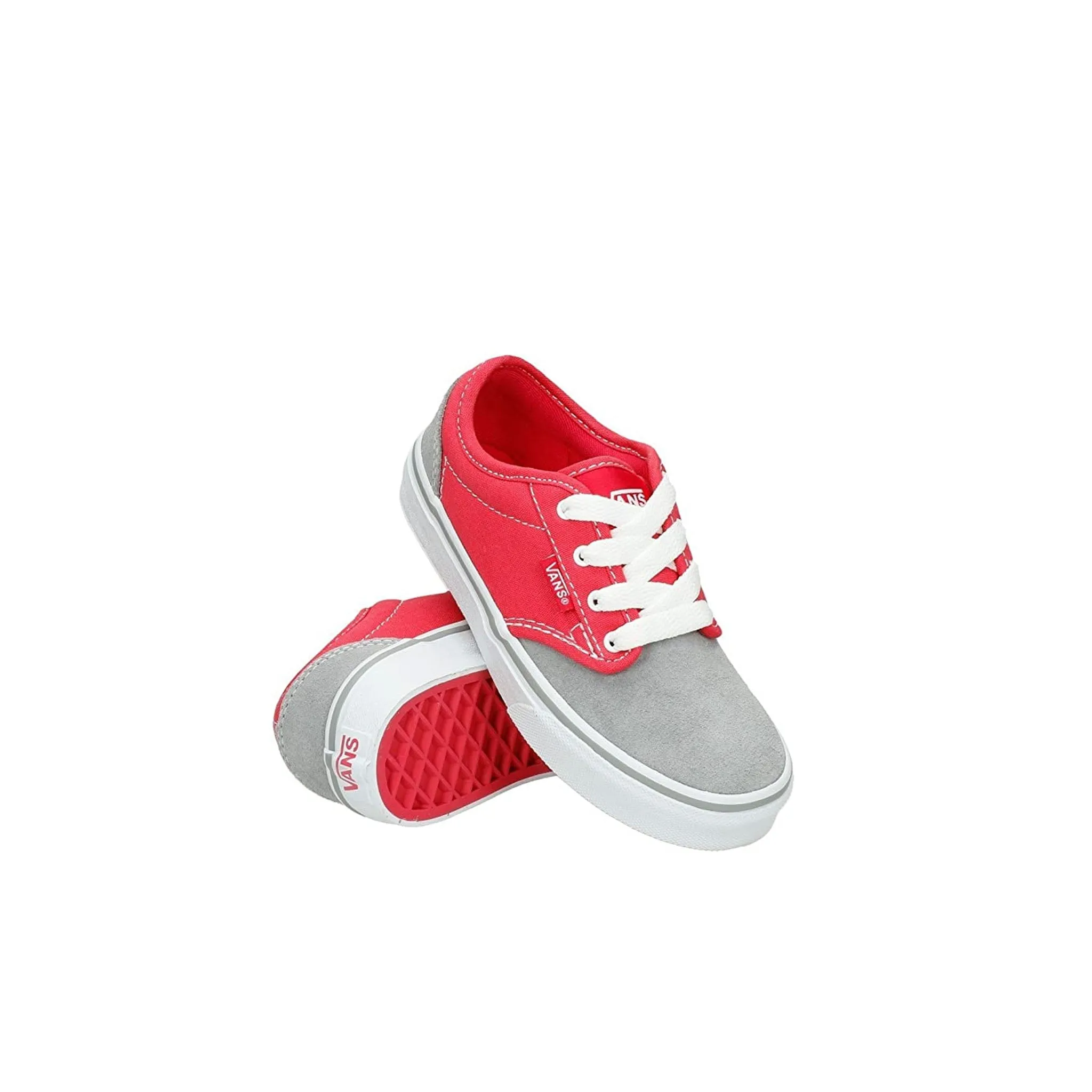 Vans Atwood Two Tone Lace-Up Pink Canvas Kids Plimsolls K2UC73